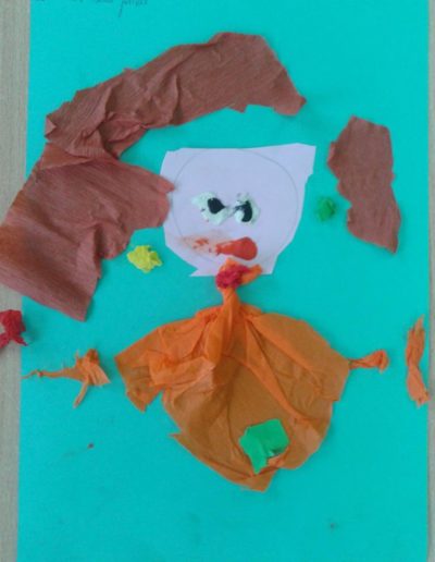 Praca plastyczna: Pani Jesień - wyklejanka 4