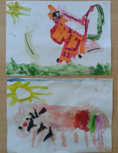 Praca plastyczna: Piesek malowany farbkami 2