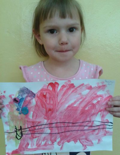 Praca plastyczna: Piesek malowany farbkami 7