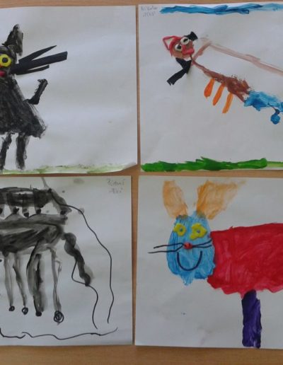 Praca plastyczna: Piesek malowany farbkami 8