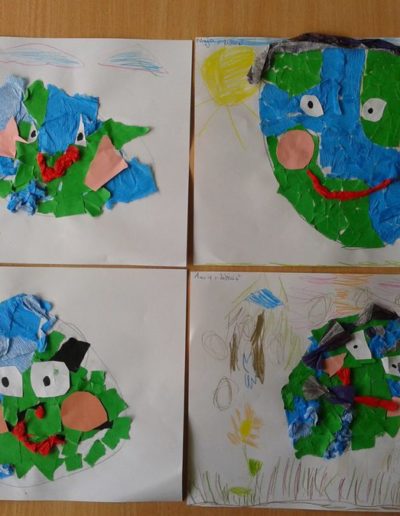 Praca plastyczna: Jak dbamy o czystość naszej planety - wydzieranka 73