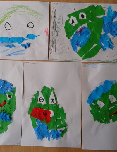 Praca plastyczna: Jak dbamy o czystość naszej planety - wydzieranka 61