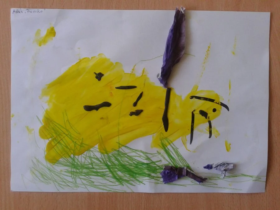 Praca plastyczna: Pszczółki z bibuły