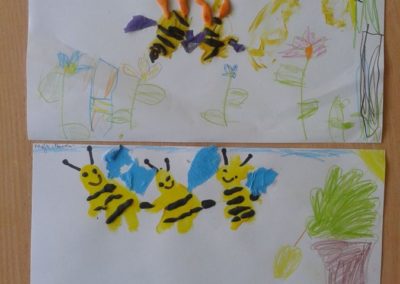 Praca plastyczna: Pszczółki z bibuły