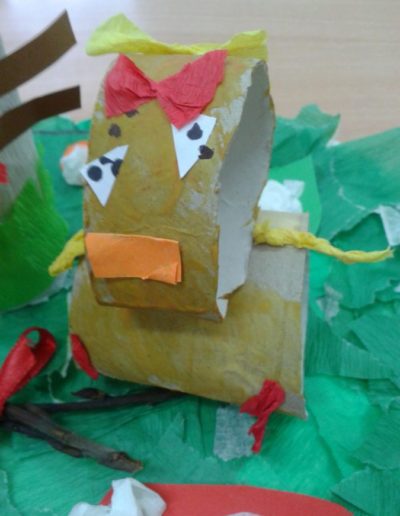 Praca plastyczna: Wielkanocne stroiki - papierowe talerzyki 1