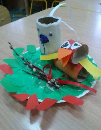 Praca plastyczna: Wielkanocne stroiki - papierowe talerzyki 14