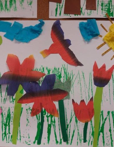 Praca plastyczna: Wiosenna łąka 2