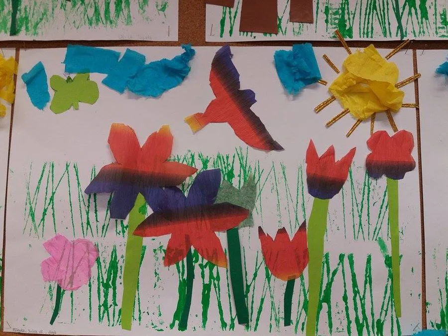 Praca plastyczna: Wiosenna łąka