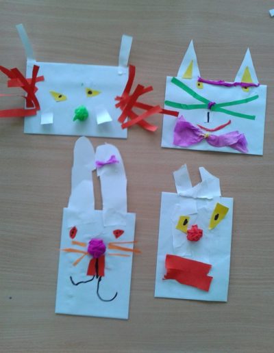 Praca plastyczna: Zajączki wielkanocne z koperty 10