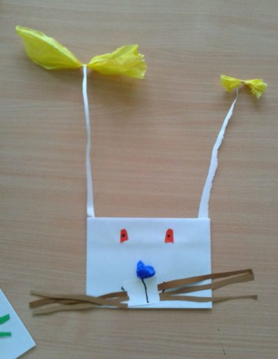 Praca plastyczna: Zajączki wielkanocne z koperty 2