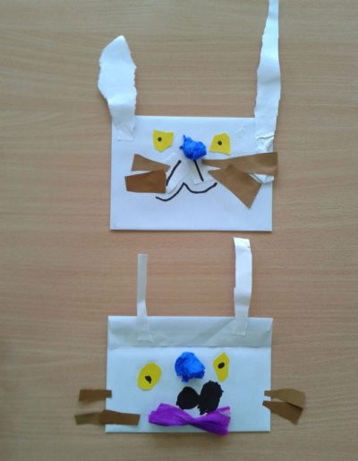 Praca plastyczna: Zajączki wielkanocne z koperty 7