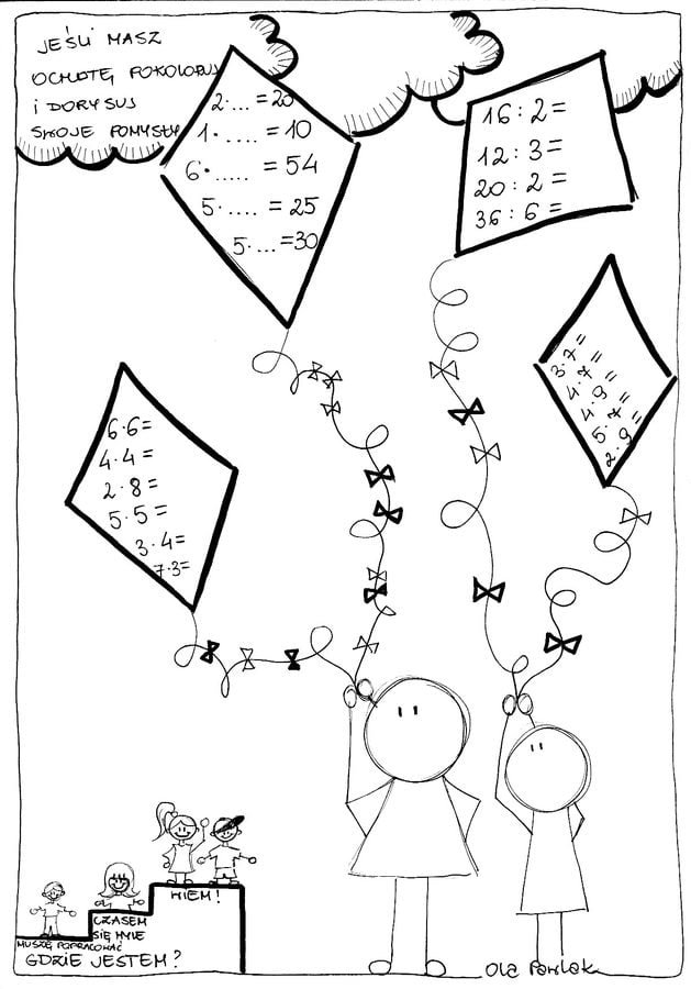 Karty myślograficzne - mnożenie i dzielenie Dzień Matematyki Matematyka Ola Pawlak Pomoce dydaktyczne Zabawy matematyczne (Dzień Matematyki) 