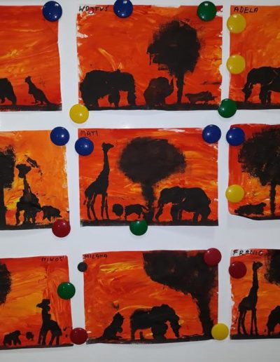 Praca plastyczna: Krajobraz z wykorzystaniem farb 1