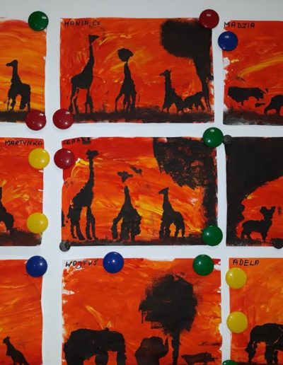 Praca plastyczna: Krajobraz z wykorzystaniem farb 2