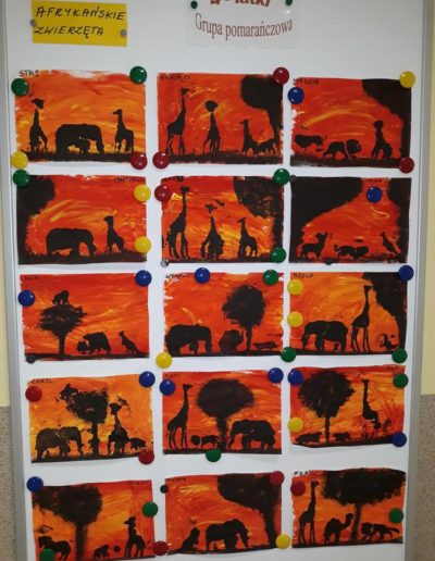 Praca plastyczna: Krajobraz z wykorzystaniem farb 3