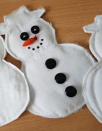 Praca plastyczna: Bałwanki i chmury z watoliny 2