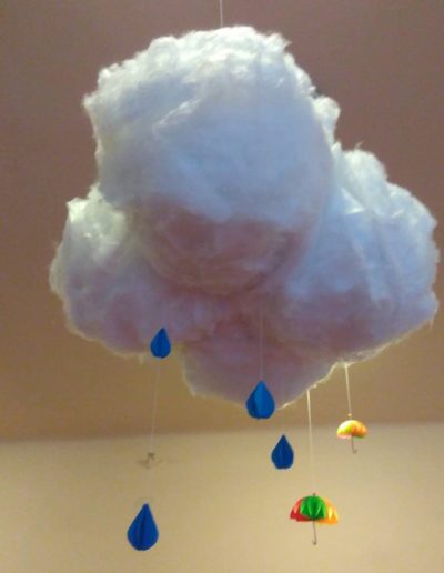 Praca plastyczna: Deszczowe chmury z balonów i gazety 3