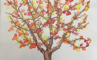 Praca plastyczna: Jesienne drzewo