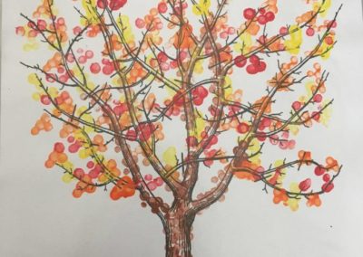 Praca plastyczna: Jesienne drzewo