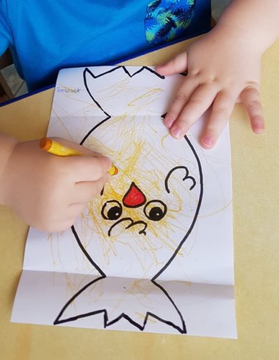 Praca plastyczna: Kurczaki wielkanocne - wyklejanka 5