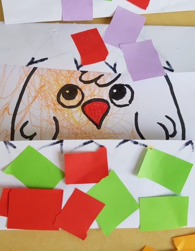 Praca plastyczna: Kurczaki wielkanocne - wyklejanka 7