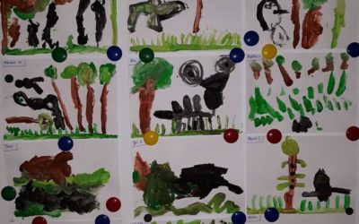 Praca plastyczna: Las Jurajski – malowanie wyobrażeń farbami