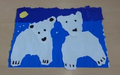 Dzień Niedźwiedzia Polarnego z bibuły