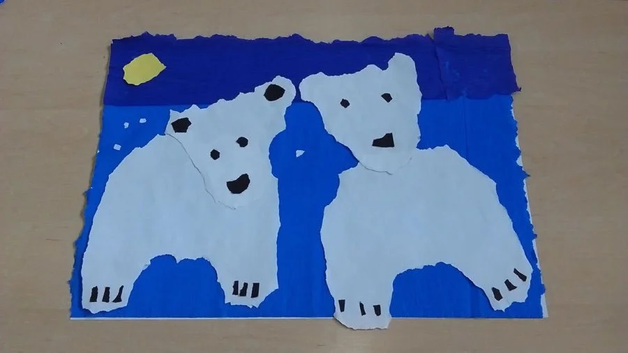 Dzień Niedźwiedzia Polarnego z bibuły