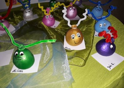 Praca plastyczna: Ufoludek z balonu i kaszy
