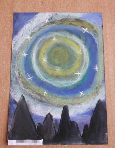 Praca plastyczna: Zimowe pejzaże wykonane pastelami 2