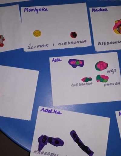 Praca plastyczna: Zwierzęta z plasteliny (ćwiczenie motoryki małej) 2