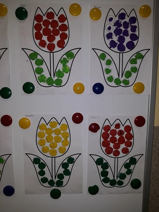 Praca plastyczna: Kolorowy tulipan – uzupełnij pola