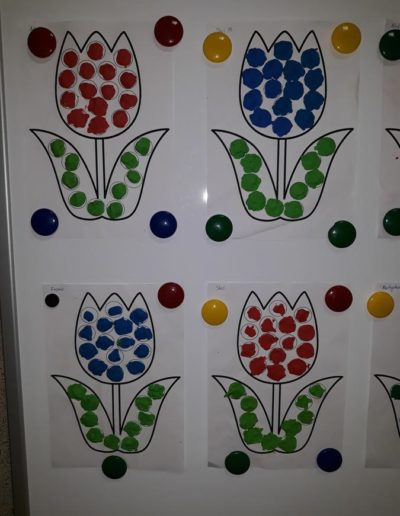 Praca plastyczna: Kolorowy tulipan - uzupełnij pola 5