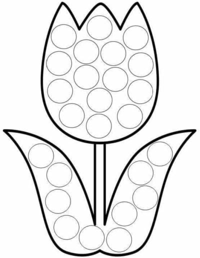 Praca plastyczna: Kolorowy tulipan - uzupełnij pola 6
