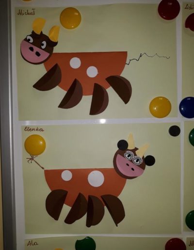 Praca plastyczna: Krowa Mućka - z talerzyka 2