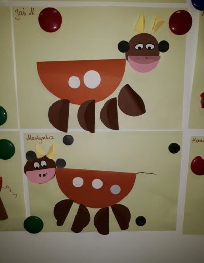 Praca plastyczna: Krowa Mućka - z talerzyka 4