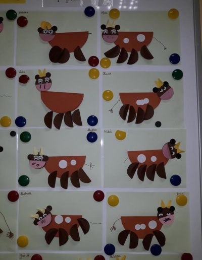 Praca plastyczna: Krowa Mućka - z talerzyka 7