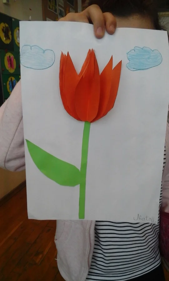 Praca plastyczna: Przestrzenny tulipan