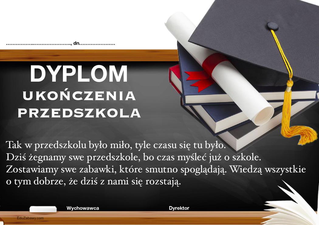 Dyplomy ukończenia przedszkola (poziome)
