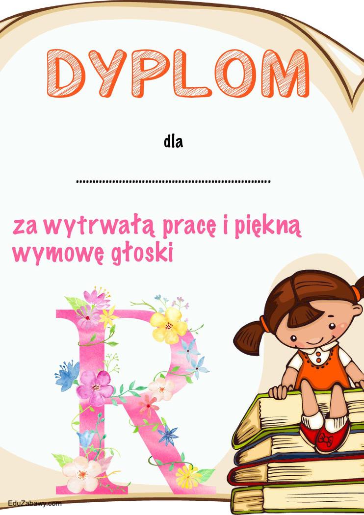 Dyplomy za wymowę głoski R