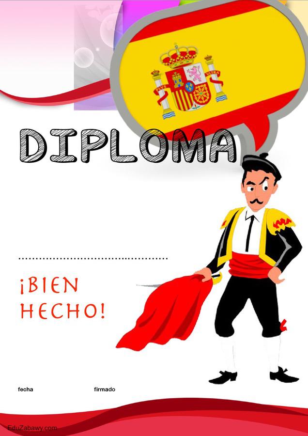 Dyplom za osiągnięcia z języka hiszpańskiego