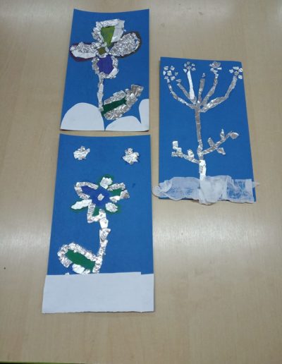 Praca plastyczna: Mroźne kwiaty 1