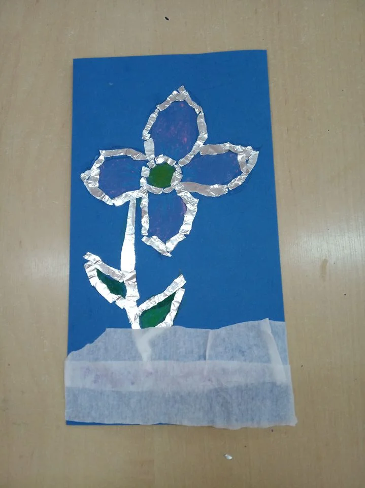 Praca plastyczna: Mroźne kwiaty