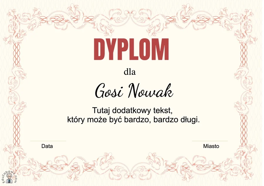 Generator dyplomów eleganckich 38