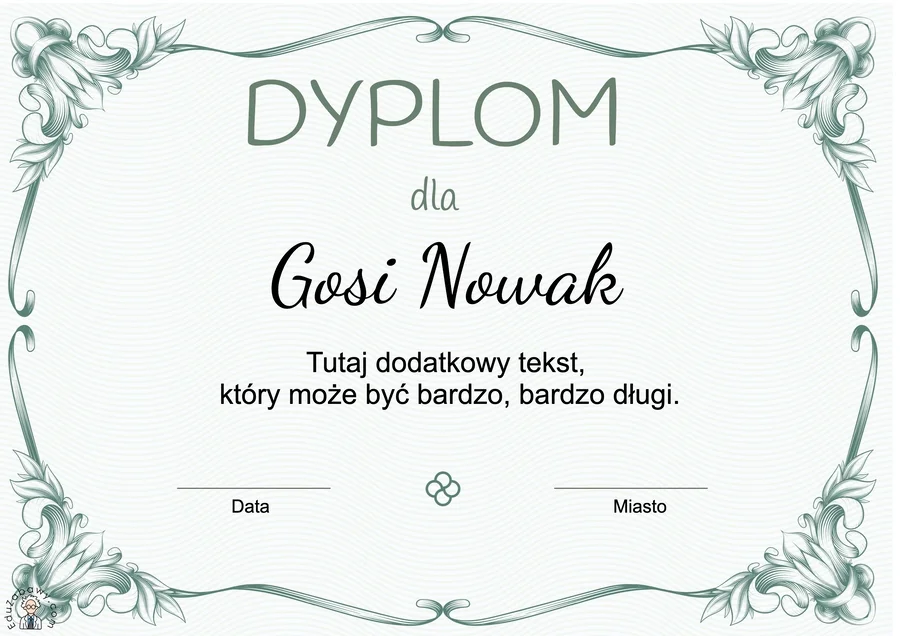 Generator dyplomów eleganckich 40