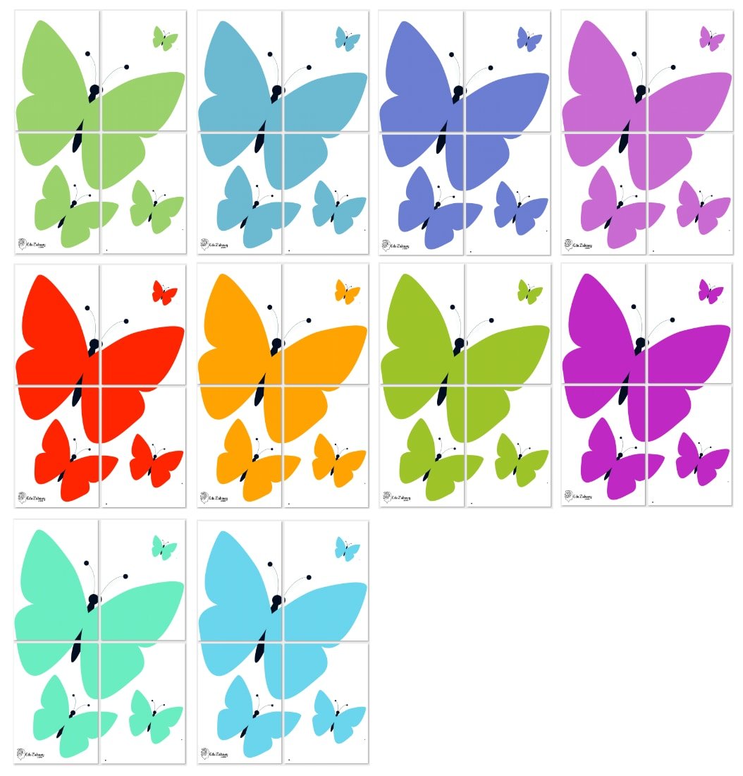 Dekoracje XXL do druku: motyle (10 szablonów)