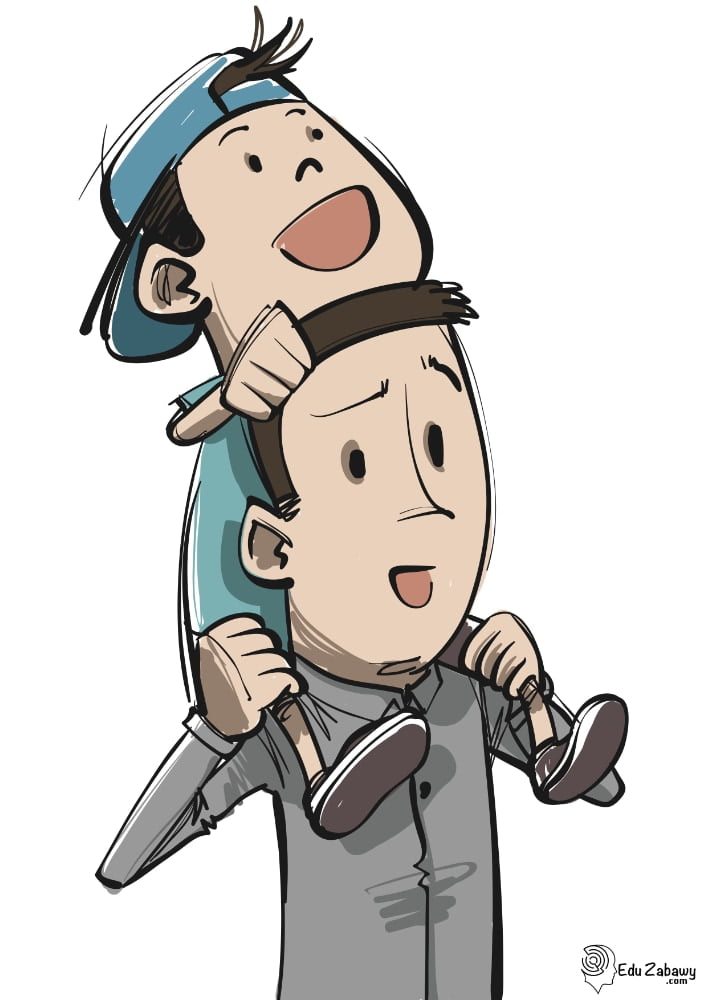 Dekoracje do druku: Tata z synkiem (7 szablonów)