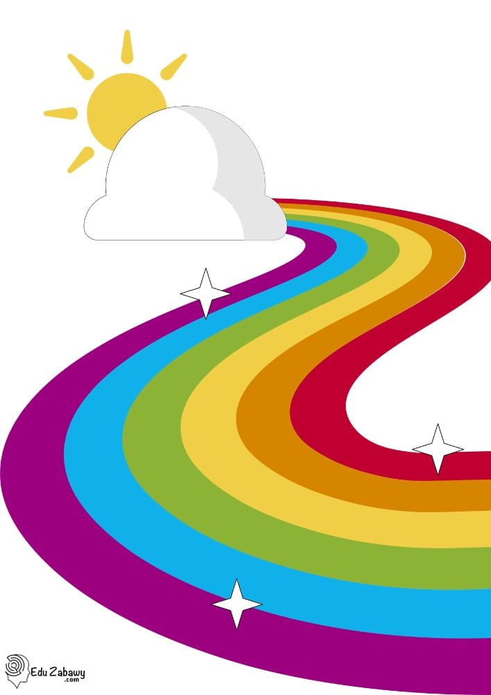 Dekoracje do druku: Tęcza (8 szablonów)