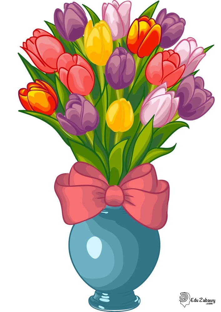 Dekoracje do druku: Tulipan (9 szablonów)