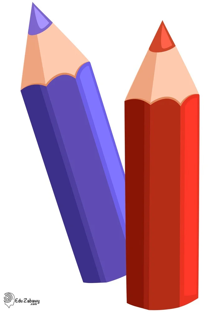 Dekoracje do druku: Kredki (10 szablonów)